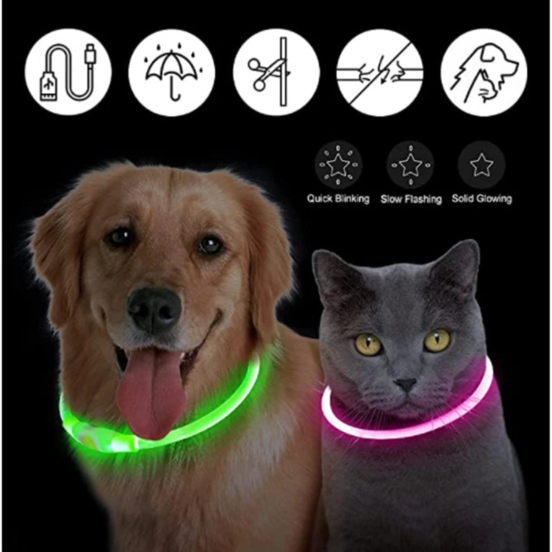 LED Rechargeable Dog Collar