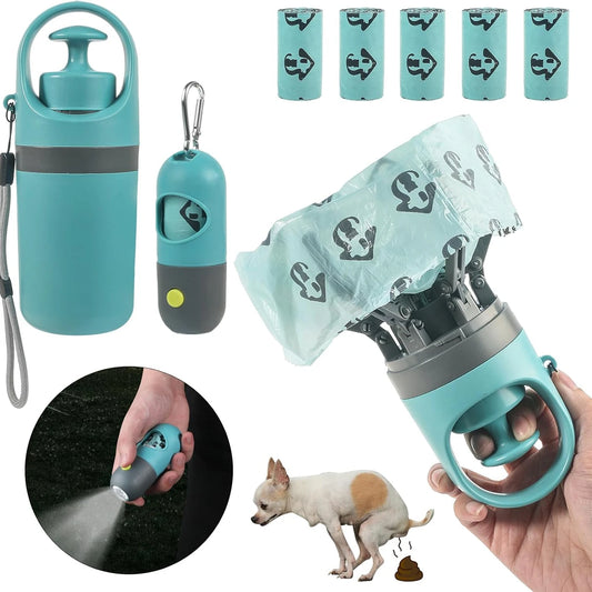 Dog Poop Scooper Set with LED Light